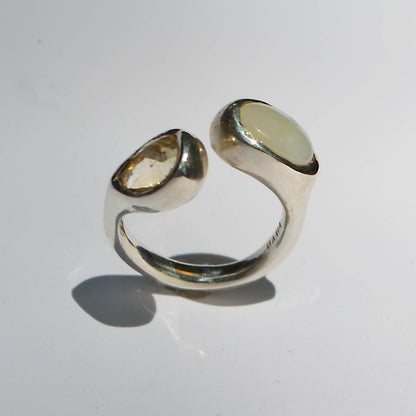 Opal Amoeba Ring