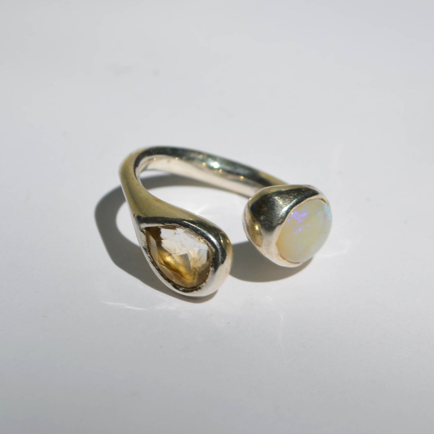 Opal Amoeba Ring